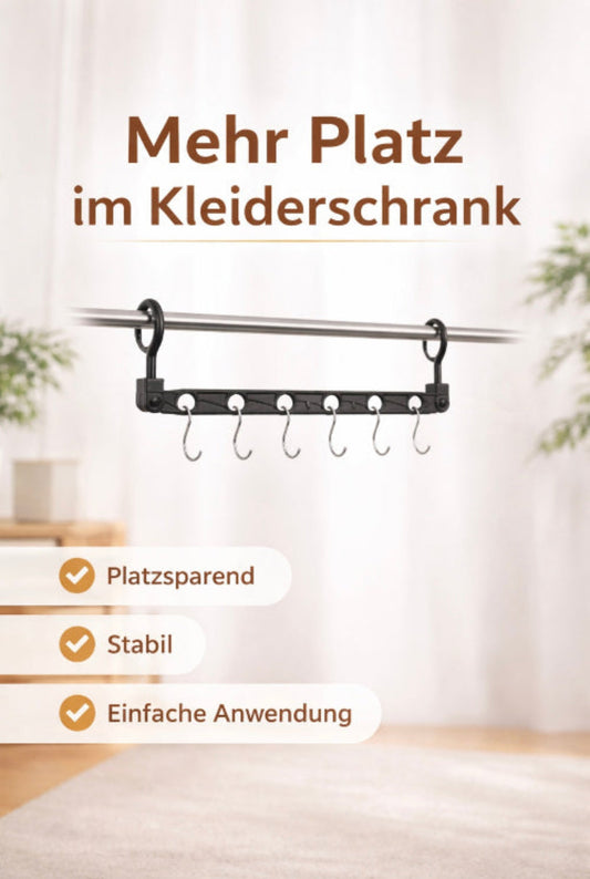 Jumoha Magic Hangers – 8 Platzsparende Kleiderbügel mit 360° Haken