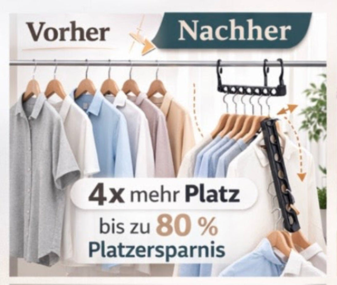 Jumoha Magic Hangers – 8 Platzsparende Kleiderbügel mit 360° Haken