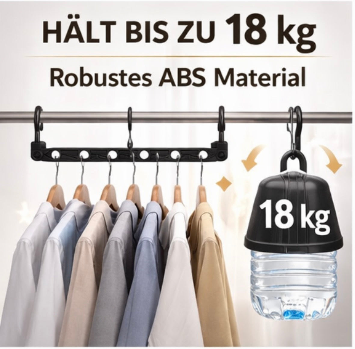Jumoha Magic Hangers – 8 Platzsparende Kleiderbügel mit 360° Haken